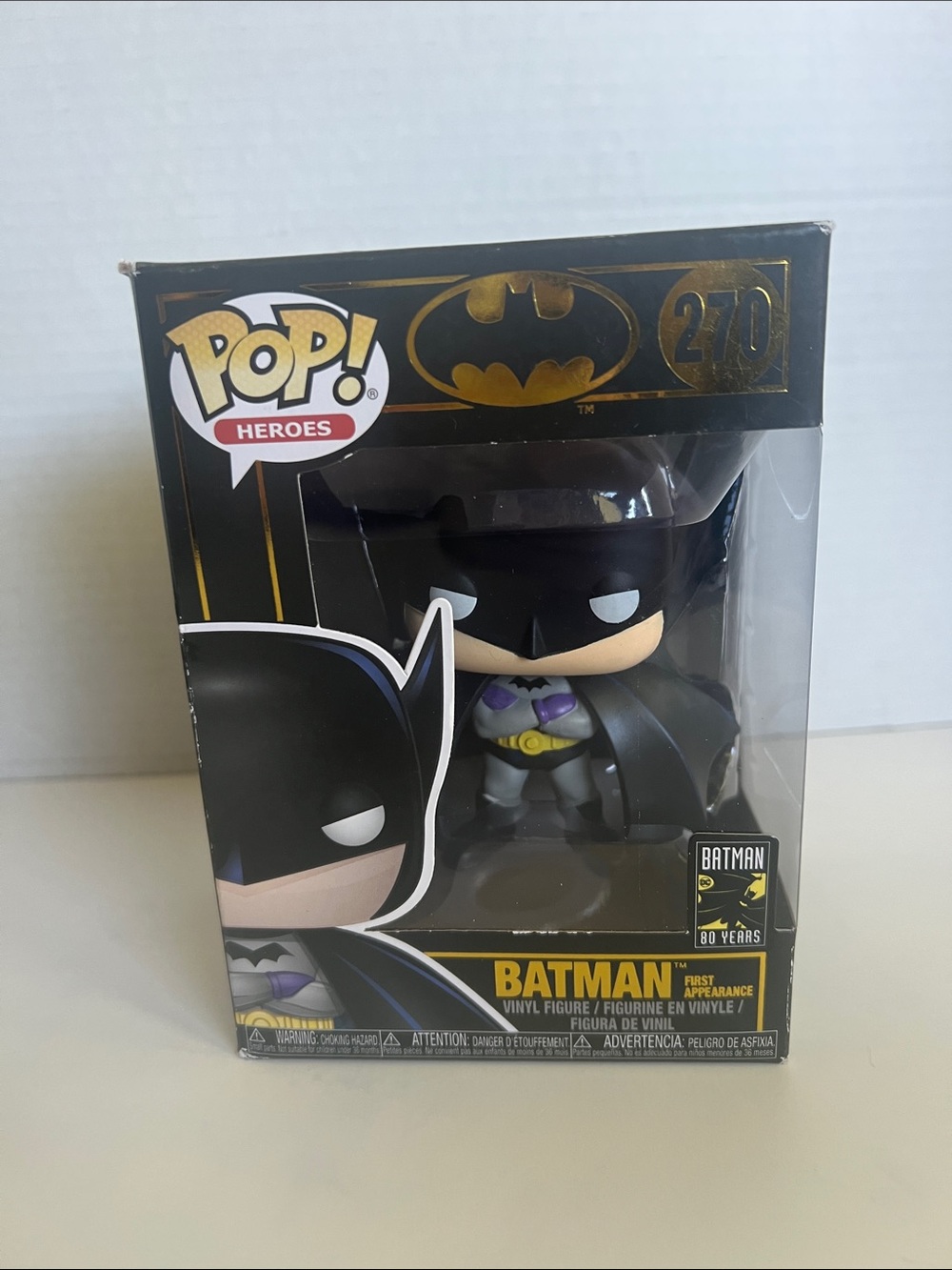 Funko Pop Batman 80th Anniversary 1st Appearance 270 Vinyl Figure DC Box Damage